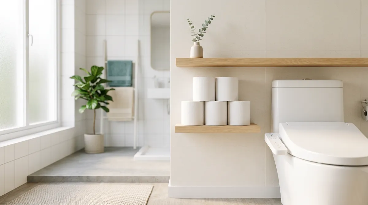 Bidet toilet paper savings