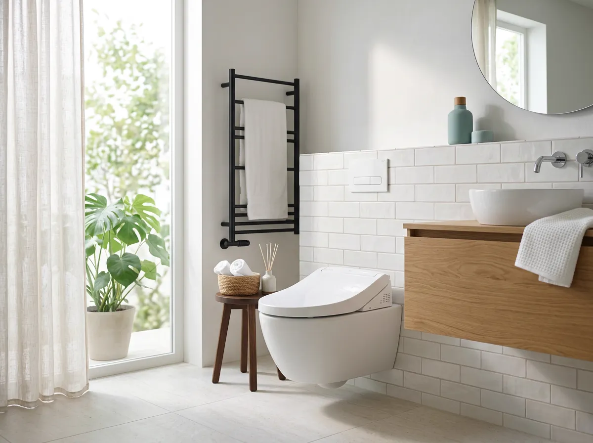 Bio Bidet BB-2000 Bliss Electric Bidet Toilet Seat in a modern bathroom