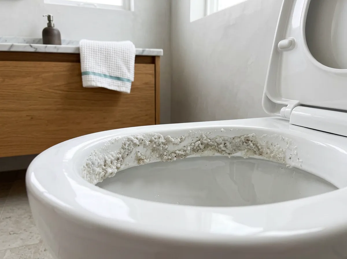 How to remove a toilet bowl ring — illustration