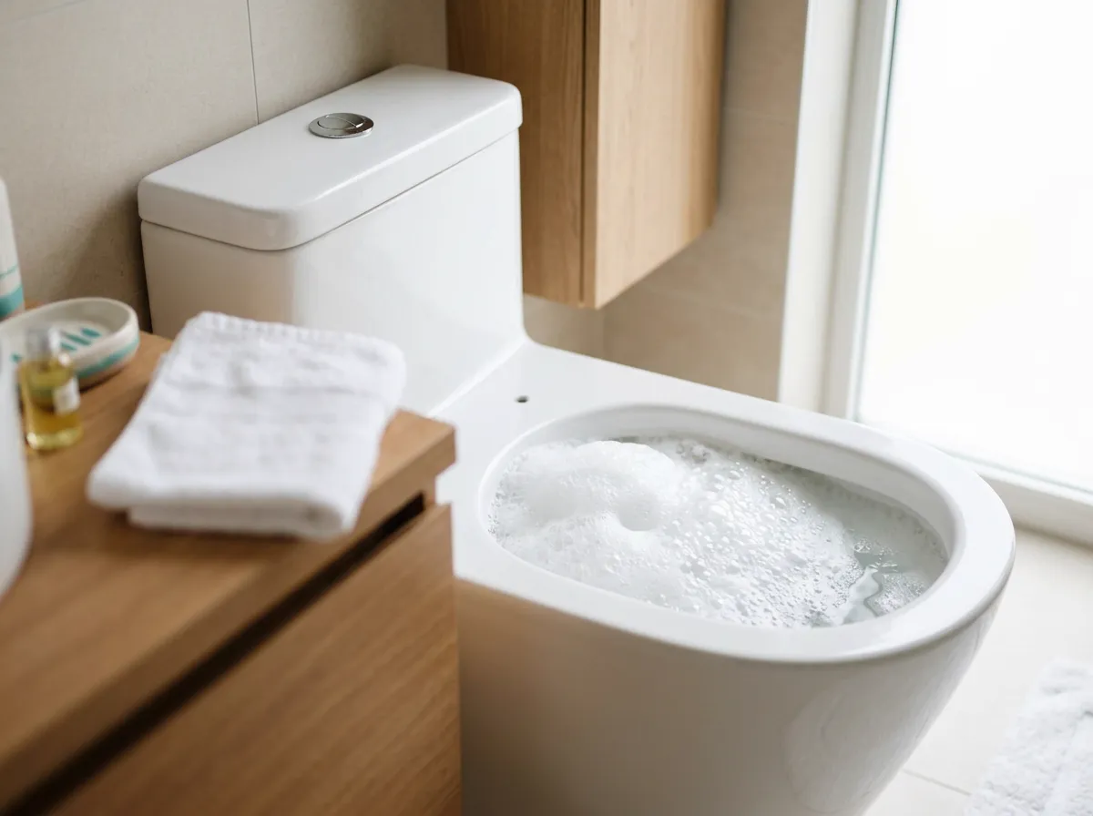 Unclog a toilet without a plunger