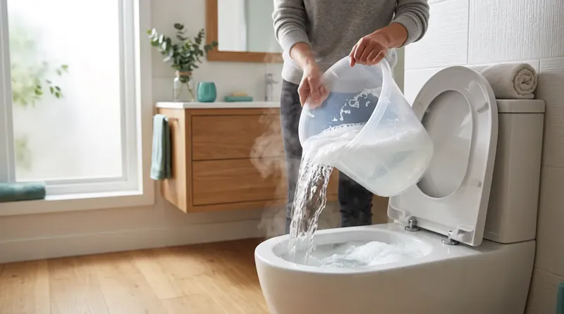 Unclog a toilet without a plunger